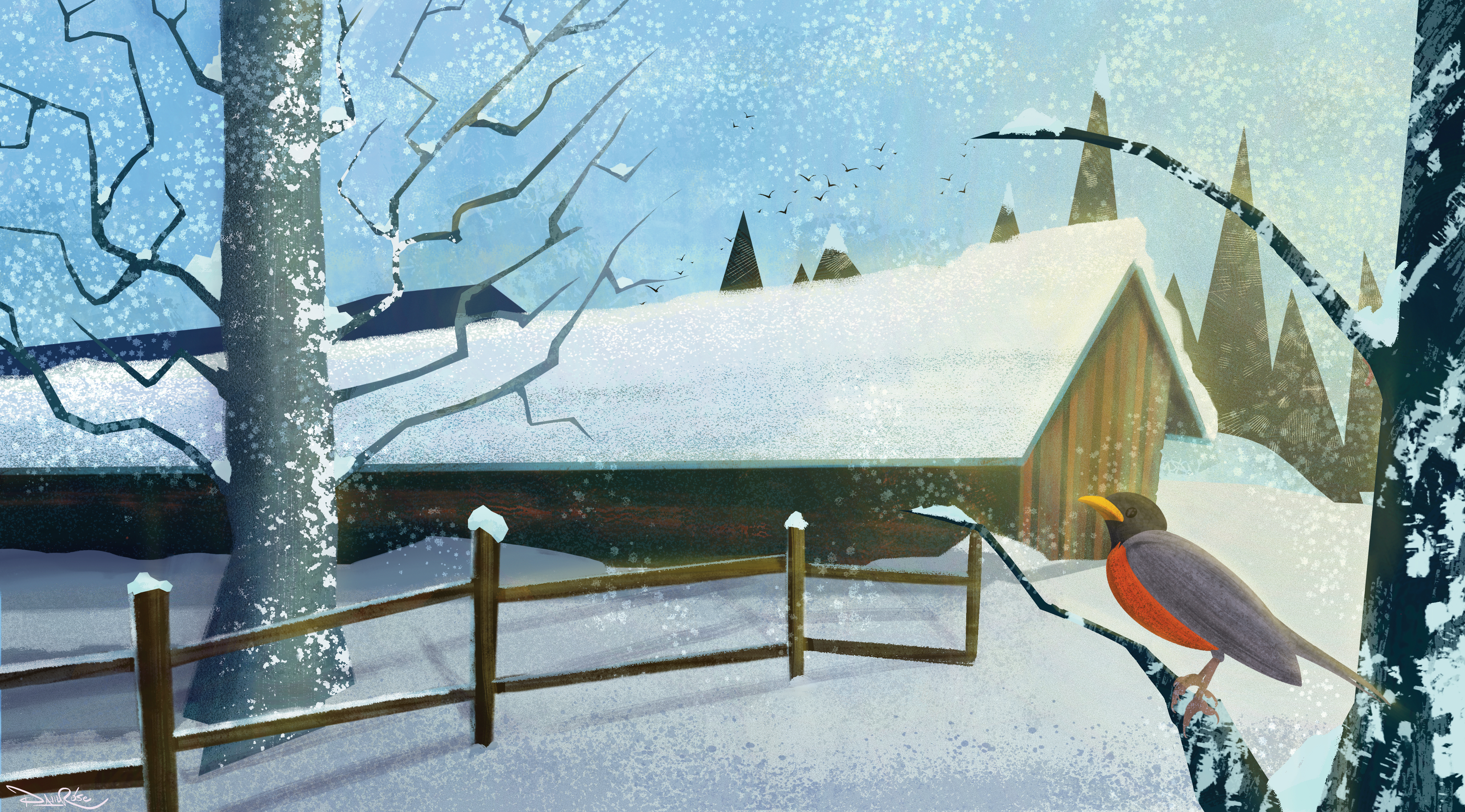 Winter Bird | Illustration | David Rose